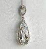 White Topaz and Diamonds Teardrop